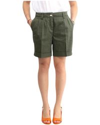 Re-hash - Grüne leinen bermuda shorts - Lyst