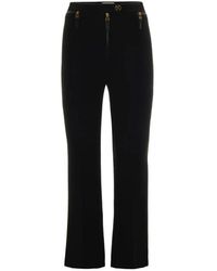 Elisabetta Franchi - Zwarte Broek Met Moderne Stijl - Lyst