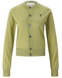 Ami Paris - Truien & Vesten ,Groen ,Wol Cardigans - Lyst