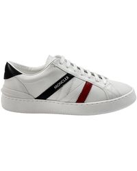Moncler - Monaco sneaker in weiß/schwarz - Lyst