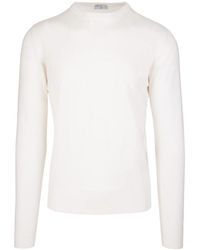 Fedeli - Truien & Vesten ,Wit ,Kasjmier Milionaire Crew Neck Pullover - Lyst