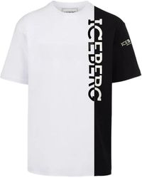 Iceberg - Kurzarm baumwoll jersey t-shirt - Lyst