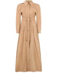 Alberta Ferretti - Kleedjes ,Polyester Elegante Lange Jas - Lyst