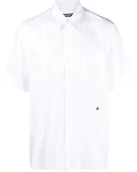 Dolce & Gabbana - Camicia con marchio a maniche corte in bianco - Lyst
