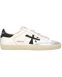 Premiata - Schoenen ,Wit ,Leer Stevend Sneakers - Lyst