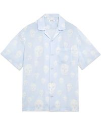 McQueen - Skull Print Ss Hawaiian Shirt - Lyst
