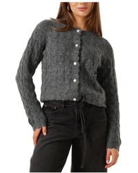 Y.A.S - Truien & Vesten ,Grijs ,Polyester Yasbubera Ls Knit Cardigan - Lyst
