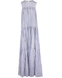 Semicouture - Luigia Lange Gestreept Jurk - Lyst