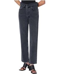 Agolde - Echo Taper Flip Waistband Jeans - Lyst