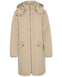 Cream - Jassen ,Gewatteerde Jas Met Capuchon - Lyst