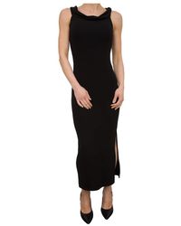Marella - Kleedjes ,Zwart ,Elegante Jersey Jurk - Lyst