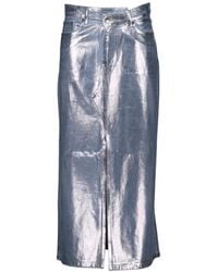 co'couture - Foil Midi Rok - Lyst