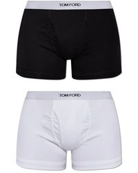 Tom Ford - Katoenen Boxer Briefs Tweekleurig Met Logo - Lyst