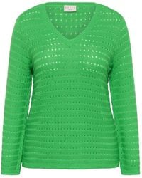 Kaffe - Truien & Vesten ,Groen ,V-Hals Truien - Lyst