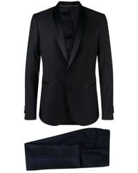 Corneliani - Blaues Slim Fit Anzug Mit Schalkragen - Lyst