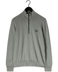 BOSS - Hoodies & Sweatvesten ,Groen ,Katoen Kanobix_S Knit - Lyst