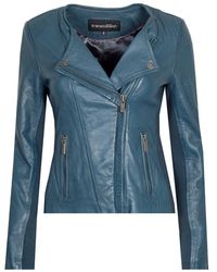 Transmission Biker Jacket Tricot - Blauw
