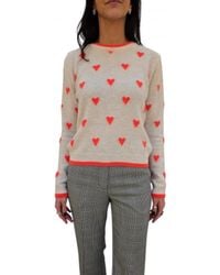Essentiel Antwerp - Pullover Mit Neonrosa Herz Isa I3Ow - Lyst