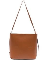 Hogan - Braune Leder-Schultertasche Mit Top-Reißverschluss - Lyst