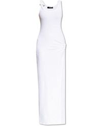 Versace - Kleid Mit Frontschlitz - Lyst
