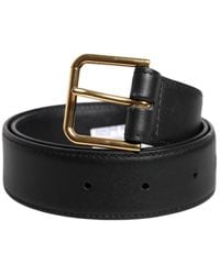 Dolce & Gabbana - Luxe Leren Riem Met Metalen Gesp - Lyst