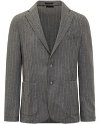 HUGO - Pinstripe Wool Jacket - Lyst