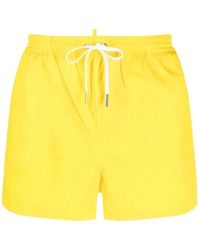 DSquared² - Badmode ,Geel ,Icon-Print Zwemshorts - Lyst