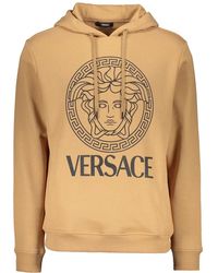 Versace - Hoodies & Sweatvesten ,Bruin ,Katoen Modern Hooded Sweatshirt - Lyst