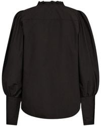co'couture - Overhemden ,Zwart ,Katoen Stijlvolle Zwarte Blouse - Lyst