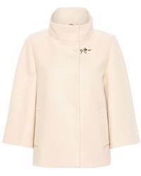 Fay - Giacca bianca in lana - Lyst