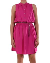 Michael Kors - Stretch Katoen Poplin Mini Jurk - Lyst