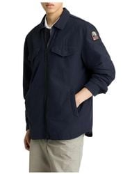 Parajumpers - Jassen ,Blauw ,Katoen Evander Padded Overshirt - Lyst