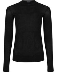 Tom Ford - Truien & Vesten ,Zwart ,Round-Neck Truien - Lyst