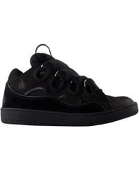 Lanvin - Schwarze synthetische curb sneakers - Lyst