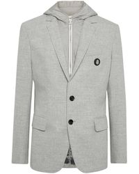 Billionaire - Jassen ,Grijs ,Wol Travel Hood Blazer - Lyst
