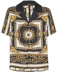 Balmain - Overhemden ,Veelkleurig ,Gedrukt Pyjamashirt Met Foulard Chaînes Patroon - Lyst