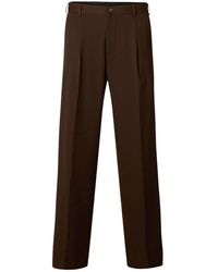 SELECTED - Broeken ,Bruin ,Leer Pantalone Finn Loose Flex - Lyst