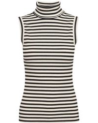 Inwear - Gestreiftes Rollkragen-Top Schwarz/Weiß - Lyst