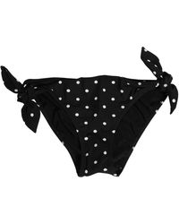Dolce & Gabbana - Badmode ,Zwart ,Nylon Polka-Dot Triangle Bikini Bottom - Lyst