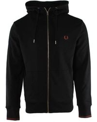 Fred Perry - Gilet uomo in cotone nero - Lyst
