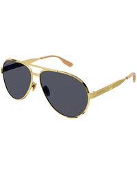 Gucci - Gold/graue sonnenbrille - Lyst
