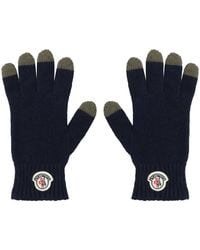 Moncler - Wollhandschuhe mit kontrastfarbenen einsätzen - Lyst