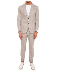 Eleventy - Kostuums ,Grijs ,Wol Single Breasted Suit Pants - Lyst