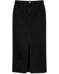 Isabel Marant - Rokken ,Zwart ,Denim Faharia Denim Rok - Lyst