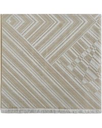Max Mara - Accessoires ,Wol Jacquard Sjaal Van Wol En Zijde - Lyst