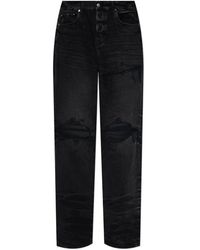 Amiri - Jeans ,Zwart ,Katoen Jeans Met Logo - Lyst