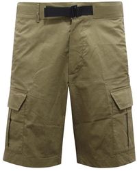 AFTER LABEL - Korte Broeken ,Groen ,Bermuda Cargo Mosca Shorts - Lyst