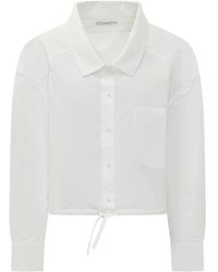 Givenchy - Overhemden ,Wit ,Katoen Cropped Shirt - Lyst