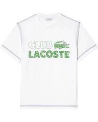 Lacoste - Vintage Print Bio-Baumwoll T-Shirt - Lyst