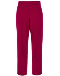 Fendi - Broeken ,Rood ,Wol Slim-Fit Broek - Lyst